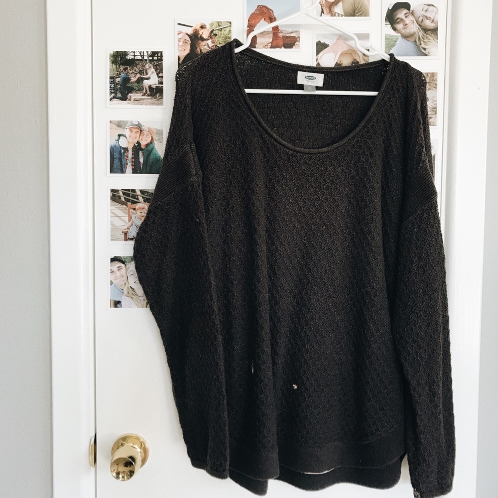 dark purple sweater